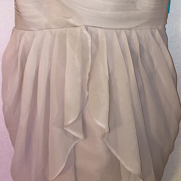 Strapless back lacing flowy mini formal dress - Picture 5 of 12